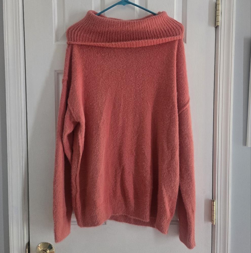Caslon Coral Cowl Neck Sweater